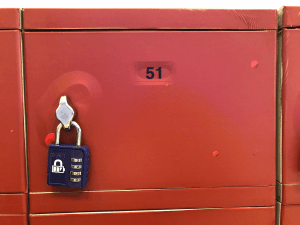 Lockable lockers available.